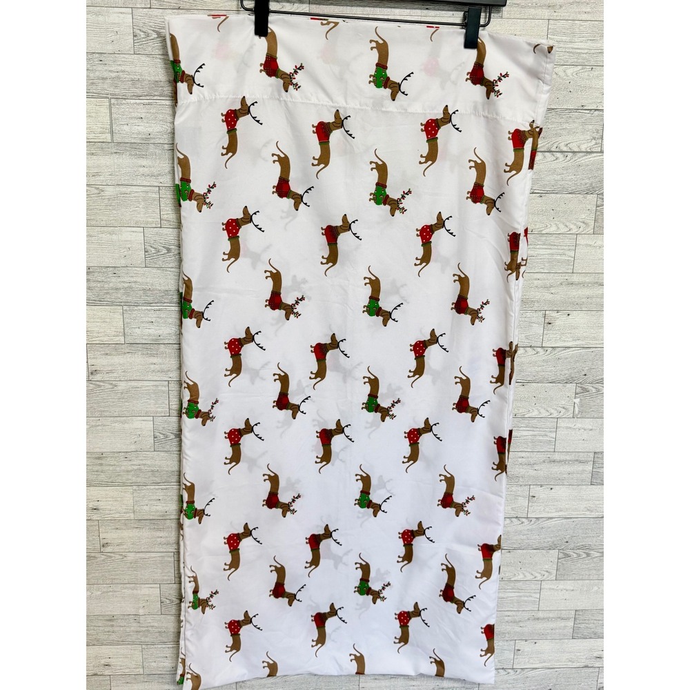 Modern Southern Home Christmas Dachshund Reindeer Sweater Pillowcase 2-Kingsize